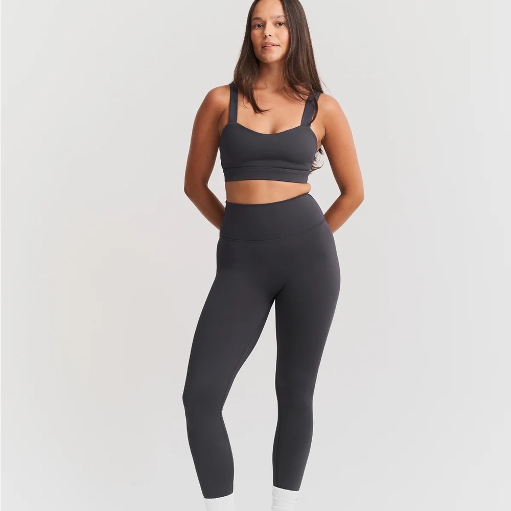 Grey High-Waisted Seamless Leggings Medium